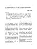 PHỐI HỢP MẠNG NƠ-RÔN VỚI RƠLE KHOẢNG CÁCH ĐỂ CẢI THIỆN ĐỘ CHÍNH XÁC ĐỊNH VỊ SỰ CỐ TRÊN ĐƯỜNG DÂY TRUYỀN TẢI