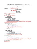 NỘI DUNG BÀI HỌC MÔN VĂN 8 - TUẦN 24