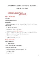 NỘI DUNG BÀI HỌC MÔN VĂN 6 - TUẦN 24