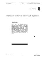 Bài đọc 6. Khóa học ngắn về thống kê kinh doanh -2nd. ed. Chương 5: Các phân phối xác suất chuẩn và liên tục khác