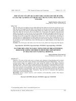 MỘT SỐ YẾU TỐ LIÊN QUAN ĐẾN THỰC HÀNH CHO TRẺ BÚ SỚM  CỦA BÀ MẸ TẠI KHOA SẢN BỆNH VIỆN TRUNG ƯƠNG THÁI NGUYÊN NĂM 2018