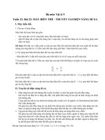 NỘI DUNG GHI BÀI MÔN VẬT LÝ 9 - TUẦN 22