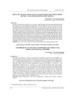 CHẾ TẠO CÁC HẠT NANO VÀNG 1-5 nm SỬ DỤNG CHẤT HOẠT ĐỘNG  BỀ MẶT CTAB THEO PHƯƠNG PHÁP MICELL