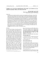 NGHIÊN CỨU XÂY DỰNG MÔ HÌNH BẢO TỒN THỰC VẬT CHUYỂN VỊ TẠI TRƯỜNG ĐẠI HỌC NÔNG LÂM THÁI NGUYÊN