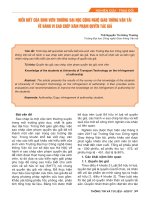 Hiểu biết của sinh viên Trường Đại học Công nghệ Giao thông Vận tải về hành vi sao chép xâm phạm quyền tác giả