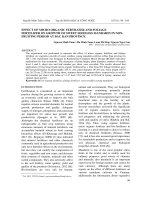ĐÁNH GIÁ ẢNH HƯỞNG CỦA TỔ HỢP PHÂN BÓN VI SINH VÀ PHÂN BÓN QUA LÁ ĐẾN SINH TRƯỞNG GIỐNG QUÝT NGỌT KHÔNG HẠT (Citrus unshiu Marc) TRONG GIAI ĐOẠN KIẾN THIẾT CƠ BẢN TẠI BẮC KẠN