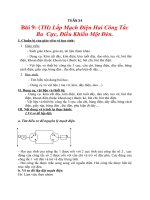 NỘI DUNG GHI BÀI MÔN CÔNG NGHỆ 9 - TUẦN 24