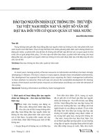 Đào tạo nguồn nhân lực Thông tin-Thư viện tại Việt Nam hiện nay và một số vấn đề đặt ra đối với cơ quan quản lý nhà nước