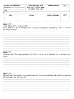 KIỂM TRA HỌC KÌ II Môn VẬT LÝ 8 Cầu kiệu