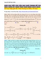 Giải chi tiết các câu vận dụng - Vận dụng cao trong đề thi KSCL giữa kì 1 Nam Trực năm học 2019-2020