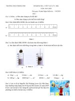 Đề thi thử học kì 1 môn Vật lý lớp 6 THCS Phong Phú năm 2019 - 2020 | Vật lý, Lớp 6 - Ôn Luyện
