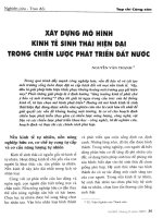 Xây dựng mô hình kinh tế sinh thái hiện đại chiến lược phát triển đất nước