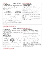 NỘI DUNG GHI BÀI MÔN HÓA 9 - TUẦN 24