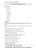 NỘI DUNG BÀI HỌC MÔN ANH 7 - TUẦN 25