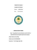 Accounting for sales and business result in phu tho educational book and equipment joint stock company 