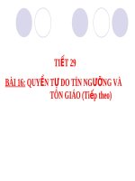 Bài giảng GDCD 7 bài 16 Quyền tự do tín ngưỡng tôn giáo | Lớp 7, GDCD - Ôn Luyện