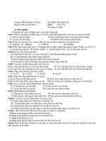 ĐỀ KIỂM TRA HỌC KÌ I  MÔN: VẬT LÍ 8 Hoàng Văn Thụ