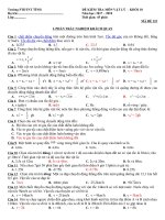 Kiểm tra 1 tiết vật lí 10 (trắc nghiệm và tự luận)