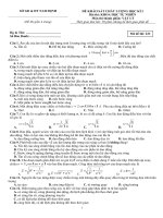 Đề thi KSCL học kỳ 1 Sở GD&ĐT Nam Định, năm học 2018_2019