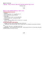 NỘI DUNG BÀI HỌC MÔN ĐỊA LÝ 8 - PHIẾU HỌC TẬP - TUẦN 26