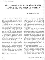 Xây dựng đội ngũ cán bộ tỉnh Bắc Kạn đáp ứng yêu cầu, nhiệm vụ hiện nay.