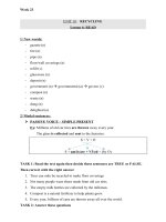 NỘI DUNG GHI BÀI MÔN ANH 8 - TUẦN 23