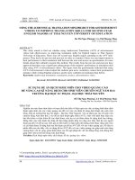 SỬ DỤNG ĐỀ ÁN DỊCH NGHE NHÌN CHO VIDEO QUẢNG CÁO  ĐỂ NÂNG CAO KĨ NĂNG DỊCH CHO SINH VIÊN CHUYÊN NGỮ NĂM HAI TRƯỜNG ĐẠI HỌC SƯ PHẠM - ĐẠI HỌC THÁI NGUYÊN