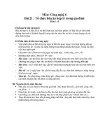 NỘI DUNG BÀI HỌC MÔN CÔNG NGHỆ 6 - TUẦN 26