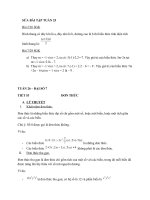 NỘI DUNG BÀI HỌC MÔN TOÁN 7 - TUẦN 26