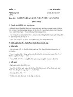 NỘI DUNG BÀI HỌC MÔN LỊCH SỬ 6 - TUẦN 25