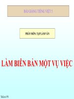 bài Tập làm văn - Làm biên bản một vụ việc | Ngữ văn, Lớp 5 - Ôn Luyện