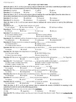Đề thi thử Tiếng Anh THPT quốc gia 2020 - Đề số 1 | Đề thi đại học, Tiếng Anh - Ôn Luyện
