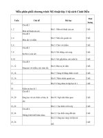 Mẫu phân phối chương trình Mỹ thuật lớp 1 bộ sách Cánh Diều