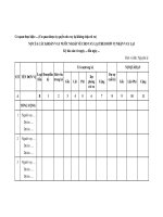 Mẫu nợ của các khoản vay nước ngoài về cho vay lại theo đơn vị nhận vay lại