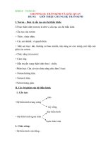 NỘI DUNG GHI BÀI MÔN SINH 8 - TUẦN 24