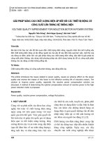 GIẢI PHÁP NÂNG CAO CHẤT LƯỢNG ĐIỆN ÁP ĐỐI VỚI CÁC THIẾT BỊ ĐỘNG CƠ CÔNG SUẤT LỚN TRONG HỆ THỐNG ĐIỆN