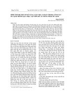 HÌNH THÀNH MỘT SỐ KĨ NĂNG LÀM VIỆC CƠ BẢN TRONG LĨNH VỰC DU LỊCH THÔNG QUA HỌC TẬP MÔN ĐỀ ÁN TIẾNG PHÁP DU LỊCH