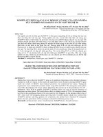 NGHIÊN CỨU BIẾN NẠP VÀ XÁC ĐỊNH SỰ CÓ MẶT CỦA GEN MÃ HÓA YẾU TỐ PHIÊN MÃ ZmbZIP72 Ở CÂY NGÔ THẾ HỆ T0