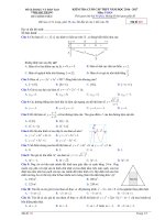 Đề kiểm tra cuối cấp THPT năm học 2016 – 2017 môn Toán sở GD và ĐT Sóc Trăng