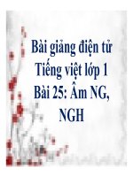 Tiếng Việt 1 bài 25 Âm NG, NGH | Ngữ văn, Lớp 1 - Ôn Luyện