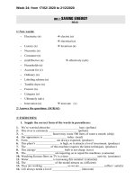 NỘI DUNG GHI BÀI MÔN ANH 9 - TUẦN 24