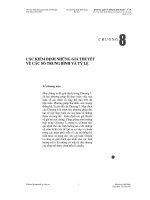 Bài đọc 9 & 10. Khóa học ngắn về thống kê trong kinh doanh - 2nd ed., Chương 8: Các điểm đinh những giả thuyết về các số trung bình và tỉ lệ, Phần 8.1-8.8