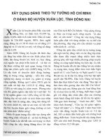 Xây dựng Đảng theo tư tưởng Hồ Chí Minh ở Đảng bộ huyện Xuân Lộc, tỉnh Đồng Nai