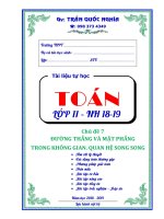 Tài liệu tự học Toán 11 chủ đề 7 - Hình học 11 chương 2