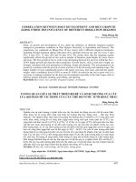 TƯƠNG QUAN GIỮA SỰ PHÁT TRIỂN BỘ RỄ VÀ SINH TRƯỞNG CỦA CÂY LÚA (KD18) DƯỚI TÁC ĐỘNG CỦA CÁC CHẾ ĐỘ NƯỚC TƯỚI KHÁC NHAU