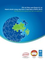 Bài đọc 30.2. Chỉ số hiệu quả Quản trị và Hành chính công cấp tỉnh ở Việt Nam (PAPI) 2010: Đo lường từ kinh nghiệm thực tiễn của người dân