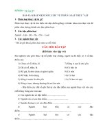 NỘI DUNG BÀI HỌC MÔN SINH 6 - TUẦN 27