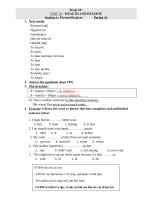 NỘI DUNG GHI BÀI TIẾNG ANH 7 - TUẦN 22