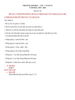 NỘI DUNG GHI BÀI MÔN NGỮ VĂN 7 - TUẦN 23