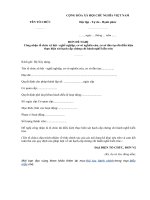 Đơn đề nghị công nhận tổ chức đủ điều kiện thực hiện sát hạch cấp chứng chỉ hành nghề kiến trúc